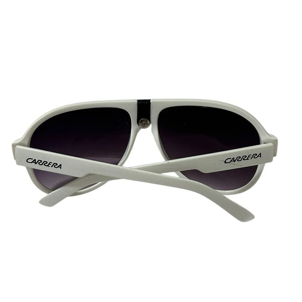 CARRERA Sunglasses CA501 58 18 -138 White Frame Made in Italy Purple Lenses Rare